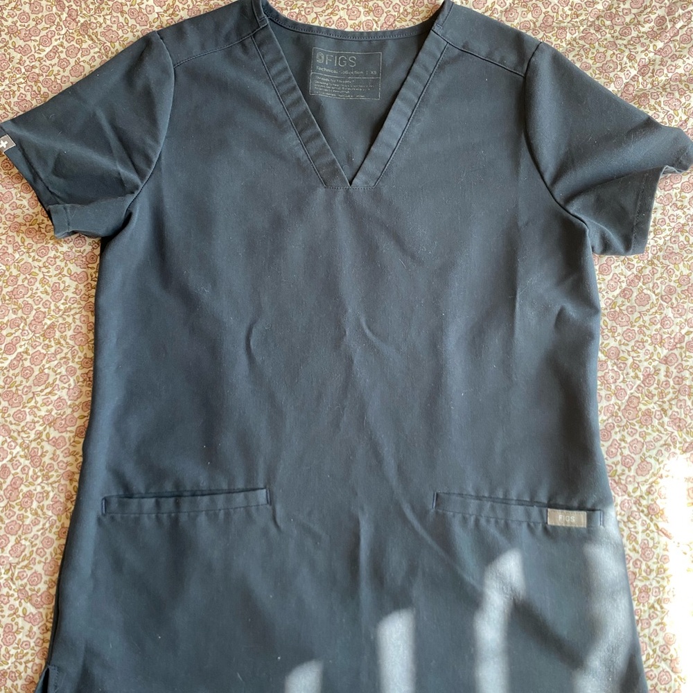 Figs Women's Night Sky Scrub Top